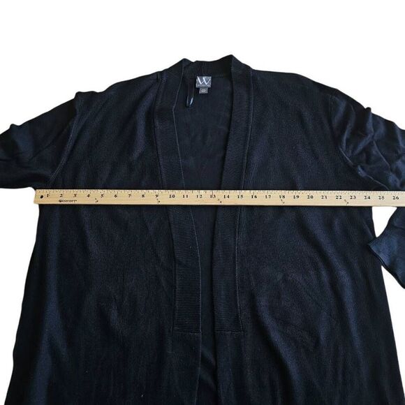 Worthington womens Sz XXL black open split sides  cardigan - Picture 8 of 8